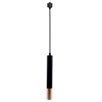 Трековий LED світильник 12W підвісний Velmax металевий 4100K 960Lm 220V чорний/золотий IP20 V-P-TRL 25-33-92 фото