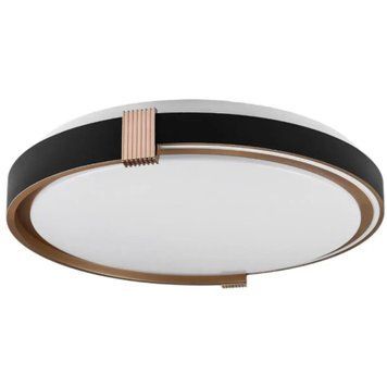 Стельовий LED світильник 60W Vestum із золотистим покриттям 3000К-6500К чорний IP40 COLISEUM VS-91068 фото