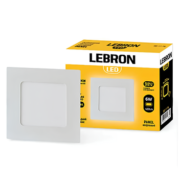 Врізний світлодіодний світильник 6W Lebron з металевим корпусом 4100K білий IP20 L-PS-641 12-10-34 фото