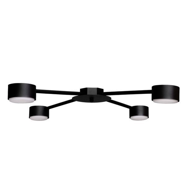 Люстра потолочная MSK Electric Copter на четыре круглых плафона под лампы GX53 черная NL 8040-4 BK 618807 фото