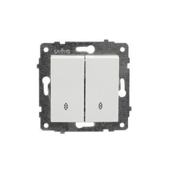 Механизм выключателя двухклавишный Ovivo Electric проходной 250V 10А&nbsp;белый GRANO 600-000201-211 фото