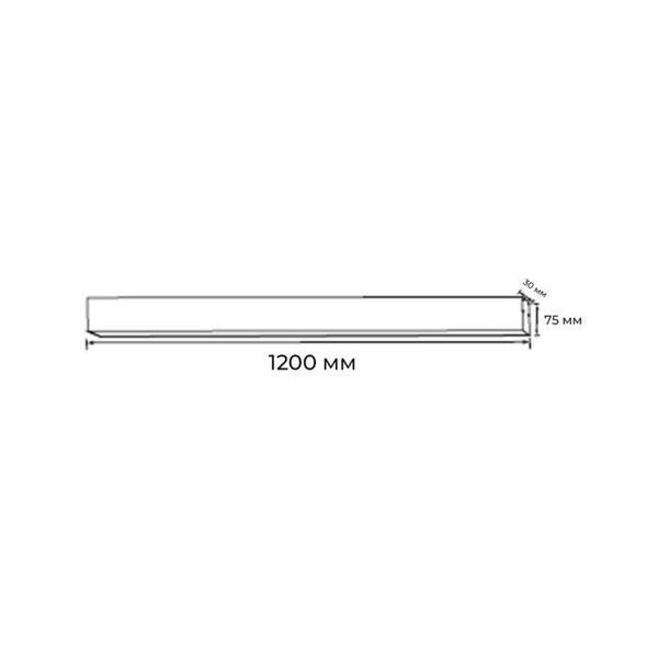 Офисный LED светильник 40W подвесной Horoz Electric с линейным рассеивателем 3000К/4000К/6400К черного цвета IP20 FORTUNE3-40 3CCT 019-050-1040-020 фото