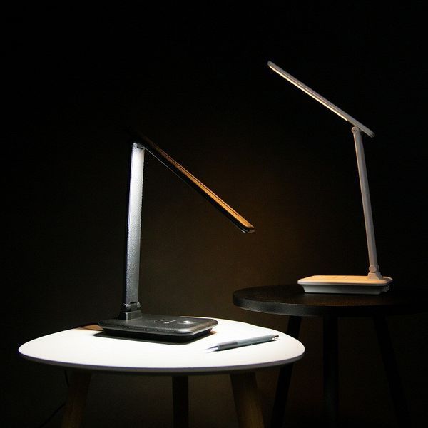 Настільна LED-лампа 10W на акумуляторі з функцією павербанка 3000 K/4500K/6000K чорна IP20 Electro House EH-TB-02B фото