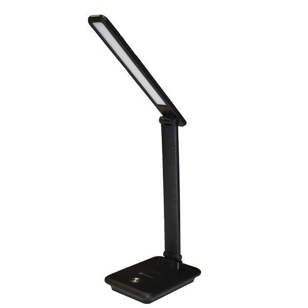 Настільна LED-лампа 10W на акумуляторі з функцією павербанка 3000 K/4500K/6000K чорна IP20 Electro House EH-TB-02B фото