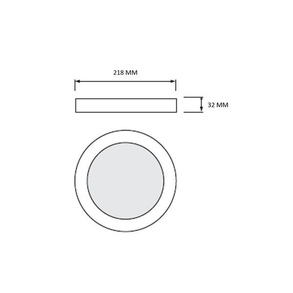 Накладний LED світильник 24W Horoz Electric круглий 3000/4000/6500К чорний IP20 MILENA-24 3CCT 016-083-0024-020 фото