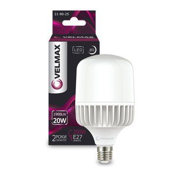Світлодіодна лампа 30W VELMAX промислова A80 Е27 6500K 2700Lm біла IP20 V-A80 21-90-33 фото