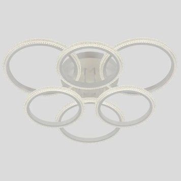 Стельова LED люстра 138W з пультом Interees в стилі модерн 3000-6000К біла IP20 C9010-3+3 C9010-3+3 фото