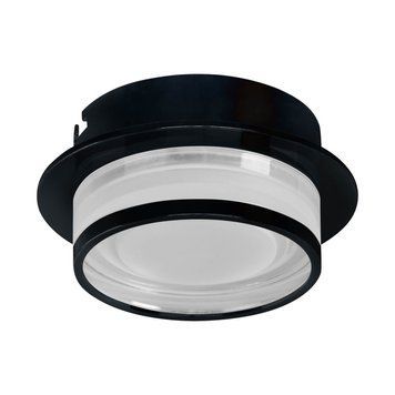 Точковий врізний світильник Horoz Electric з круглим корпусом під одну лампу GU10 чорного кольору IP20 NANE 015-061-0001-020 фото
