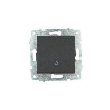 Механизм кнопки звонка Ovivo Electric пластиковый 250V 10A черный IP20 GRANO 600-000217-207 фото