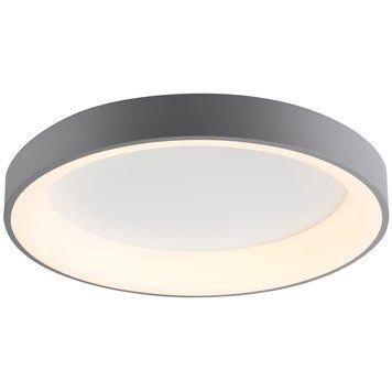 Стельова LED люстра 80W Velmax круглої форми 3000K-6500K з пультом сіра IP20 V-СL-VERONA-R 23-46-21 фото
