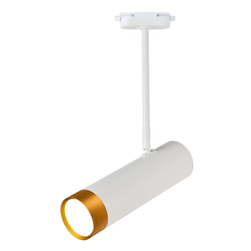 Трековий LED світильник Sirius 7W 4000К з поворотним механізмом білий/золотий IP20 RN228 WT+GD SP000036639 фото