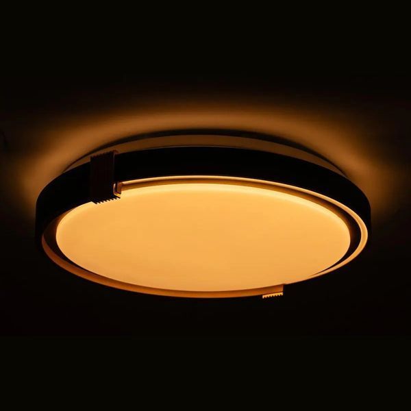 Потолочный LED светильник&nbsp;80W с пультом&nbsp;Vestum с матовым рассеивателем&nbsp;3000К-6500К влагозащищенный черный/золото IP40&nbsp;COLISEUM VS-91075 фото