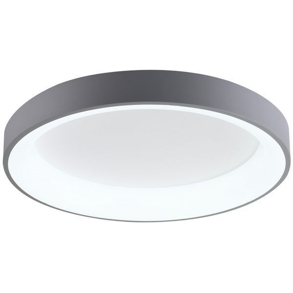 Потолочная LED люстра 80W Velmax круглой формы 3000K-6500K с пультом серая IP20 V-СL-VERONA-R 23-46-21 фото