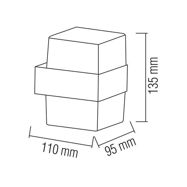 Світильник фасадний 10W LED Horoz Electric KING-10/S настінний 4200K чорний IP54 076-082-0004-010 фото