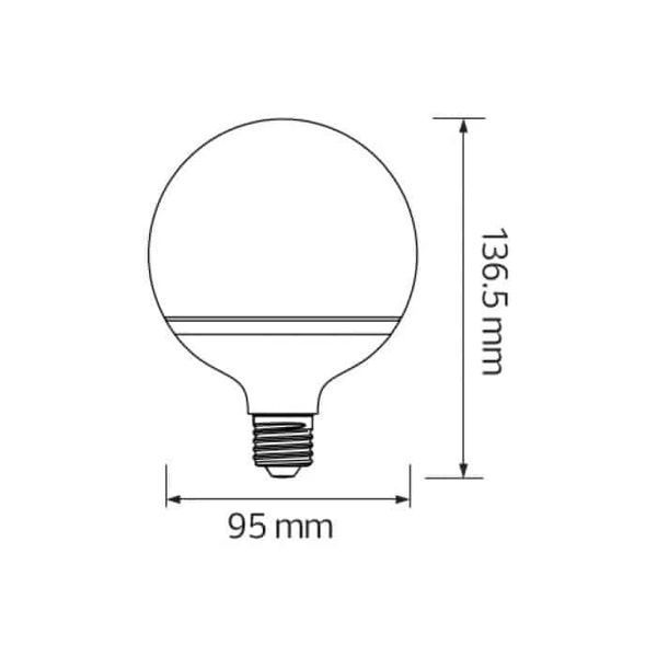 Лампа светодиодная 16W Horoz Electric GLOBE-16 G95 4200К E27 001-019-0016-061 фото