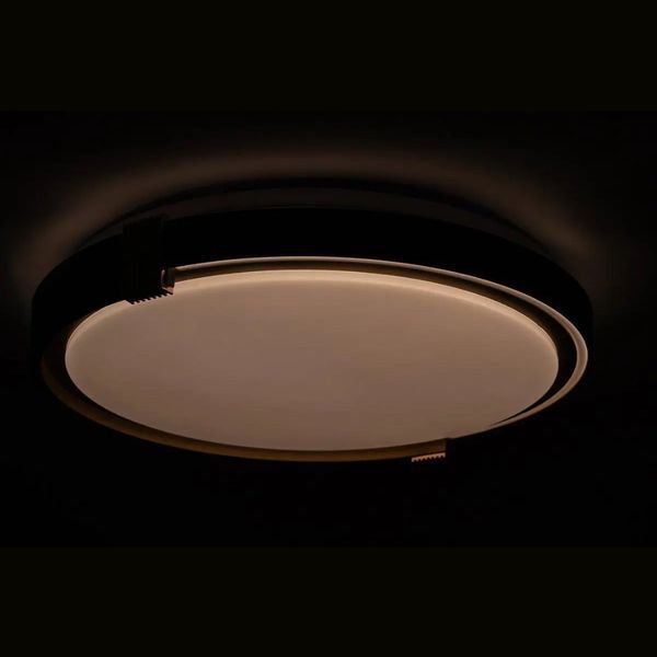 Потолочный LED светильник&nbsp;80W с пультом&nbsp;Vestum с матовым рассеивателем&nbsp;3000К-6500К влагозащищенный черный/золото IP40&nbsp;COLISEUM VS-91075 фото