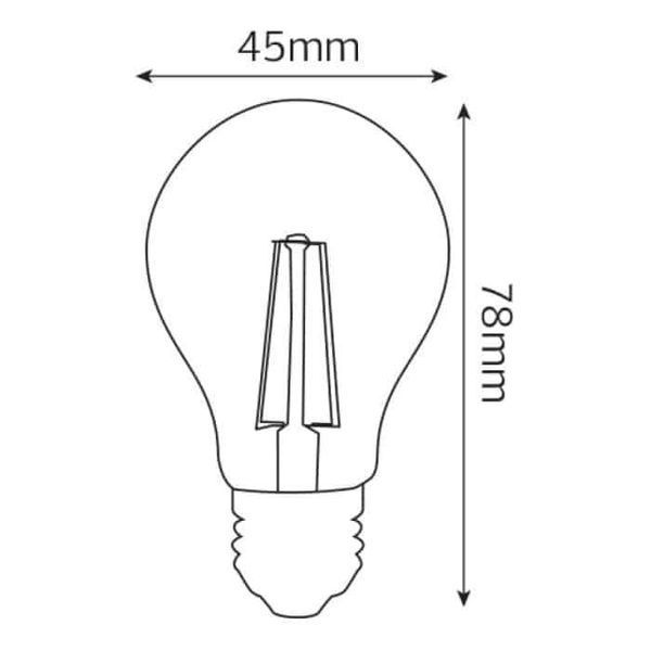 Лампа світлодіодна 6W G45 Horoz Electric FILAMENT MINI GLOBE-6 4200К E27 001-063-0006-030 фото