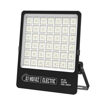 Прожектор світлодіодний 500W вологозахищений Horoz Electric аллюмінієвий корпус 6400K чорний IP65 BORNEO-500 068-033-0500-010 фото