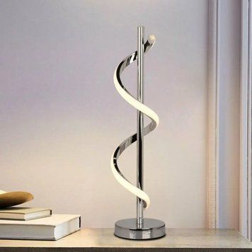 Настільна LED лампа 12W Valeso зі спіральним каркасом 3000K/4000K/6500K хром IP20 TD2014 CR 12W SP000048976 фото