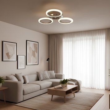 LED люстра стельова 36W з пультом і трьома акриловими кільцями 3000-6500K хромового кольору Svet SY-26255/3 CR SY-26255/3 CR фото