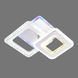 Потолочная LED люстра 48W+12W с двумя акриловыми плафонами и подсветкой корпуса 3000-6500К белая INTEREES IS 3254-1+1C WH IS 3254-1+1C WH фото 1