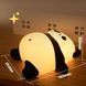 Детский силиконовый LED ночник-игрушка "Лежащая на спине панда" 2W 3000K сенсорный USB-C бело-черный VALESO A008 SP000052666 фото 9