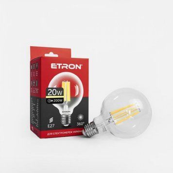 Led лампа Едісона 20w Куля G-95 Е27 ETRON 4200К 1-EFP-172 615898 фото