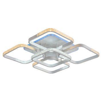 Стельова LED люстра 96W Interees на п'ять плафонів 3000-6400K з пультом IP20 V YZD5079 WT V YZD5079 WT фото