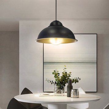 Світильник підвісний у стилі лофт MSK Electric Dome СП 3614 BK+GD 613343 фото