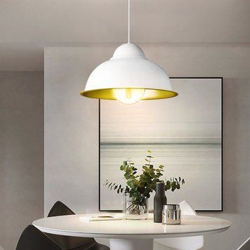 Світильник підвісний у стилі лофт MSK Electric Dome СП 3614 WH+GD 615439 фото