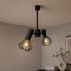 Люстра MSK Electric Diadem на два плафони Е27 чорна NL 22152-2 BK 619803 фото 1