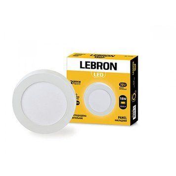 Накладний світлодіодний світильник 18W Lebron з металевим корпусом 4100K білий IP20 L-PRS-1841 12-10-73 фото