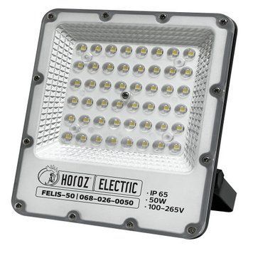 Світлодіодний прожектор 50W Horoz Electric алюмінієвий 6400K вологозахищений IP65 068-026-0050-010 фото