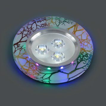 Точечный LED светильник Sirius 6W круглой формы разноцветный 6000K IP20 Ш DLD 107-A SP000019622 фото