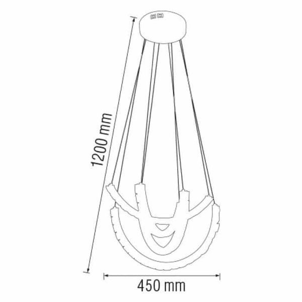 Подвесная люстра 33W светодиодная Horoz Electric AVATAR 4000K IP20 019-039-0033-010 фото