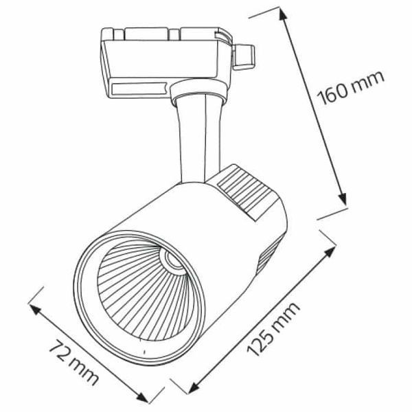 Світильник трековий 20W Horoz Electric VARNA-20 4200К чорний IP20 018-026-0020-020 фото
