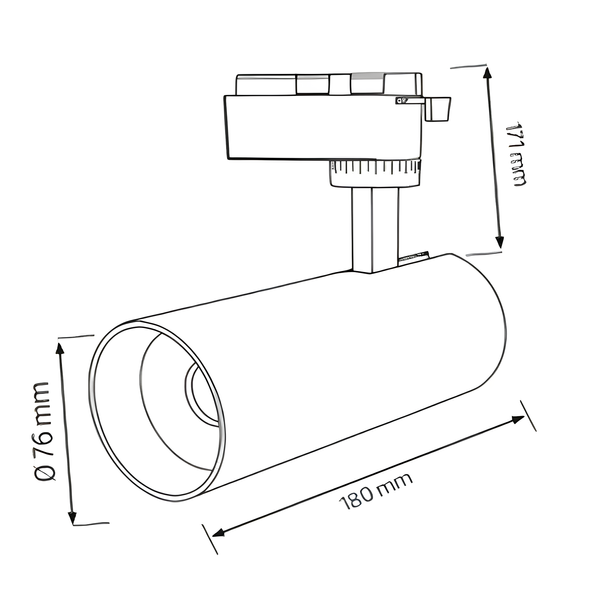 Трековый LED светильник 30W поворотный Horoz Electric металлический 3000K/4500K/6000K белый IP20&nbsp;BREMEN-30 018-031-1030-010 фото