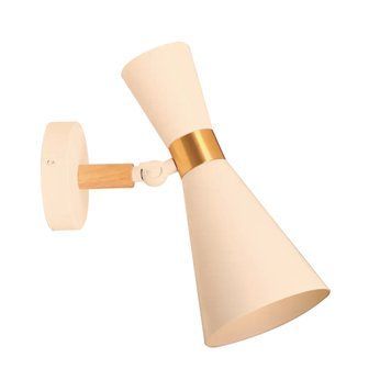 Бра настінне VELMAX з регульованим кутом плафона під лампу E27 біле IP20 V-WL-TRUMPET-Wh-Gr 23-13-58 фото
