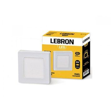 Накладний світлодіодний світильник 6W Lebron квадратний 4100K білий IP20 L-PSS-641 12-10-82 фото