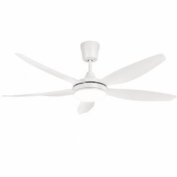 Стельова LED люстра-вентилятор 45W з пультом Horoz Electric круглим розсіювачем 3000/4000/6500K біла IP20 AEROSTAR-56 3CCT 133-003-0142-010 фото