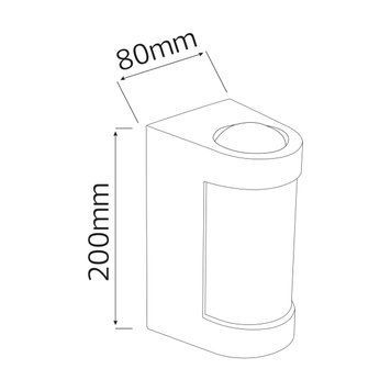 Світильник фасадний 12W LED Horoz Electric VECTOR-12 настінний 4200K чорний IP65 076-083-0012-010 фото
