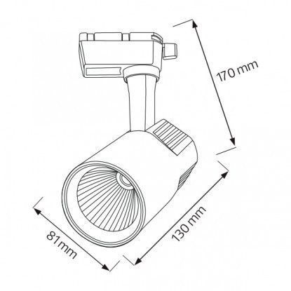 Світильник трековий 30W Horoz Electric VARNA-30 4200К чорний IP20 018-026-0030-020 фото