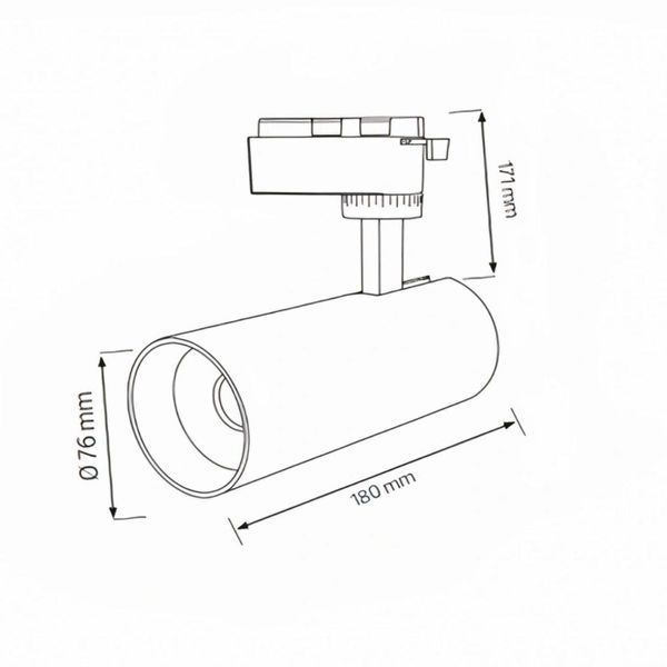 Трековый LED светильник 30W поворотный Horoz Electric металлический 3000K/4500K/6000K черный IP20&nbsp;BREMEN-30 018-031-1030-020 фото