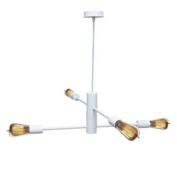 Люстра підвісна MSK Electric Asket на чотири плафони Е27 NL 6120-4 WH біла 619773 фото