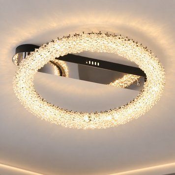 Потолочная LED люстра 70W VALESO с хрустальным кольцом с пультом 3000&ndash;6500K хром 33047/400 SP000049457 фото