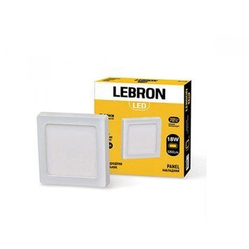 Накладной светодиодный светильник 18W Lebron с металлическим корпусом 4100K белый IP20 L-PSS-1841 12-10-94 фото
