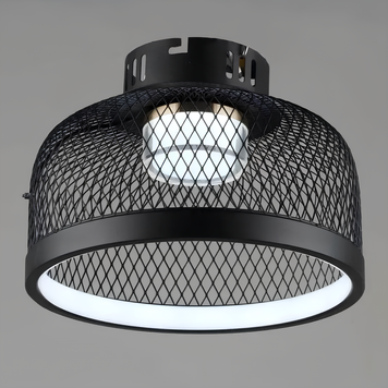Стельова LED люстра 17W VALESO без пульта д/у в стилі лофт 3000/6500К чорна IP20 B YH1348/34W BK+GD SP000045224 фото