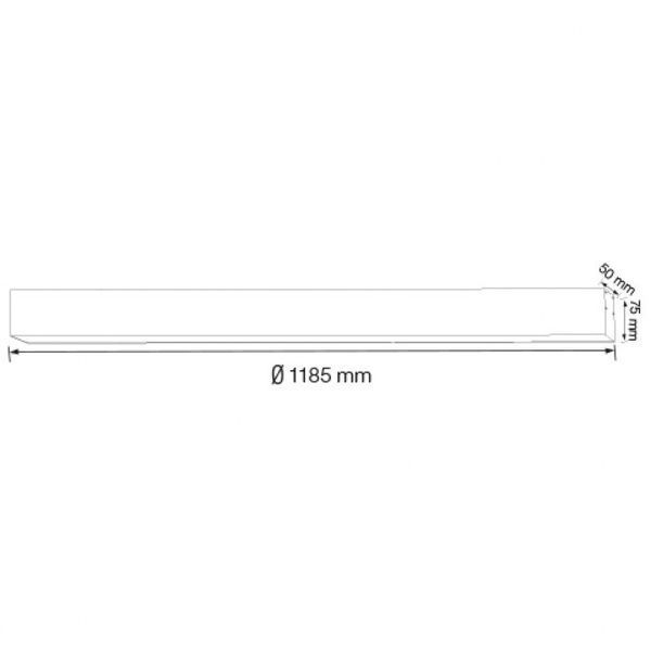 Линейный светильник 40W подвесной LED Horoz Electric INNOVА5-40 черн 118.5см 4000K IP20 019-034-0040-020 фото