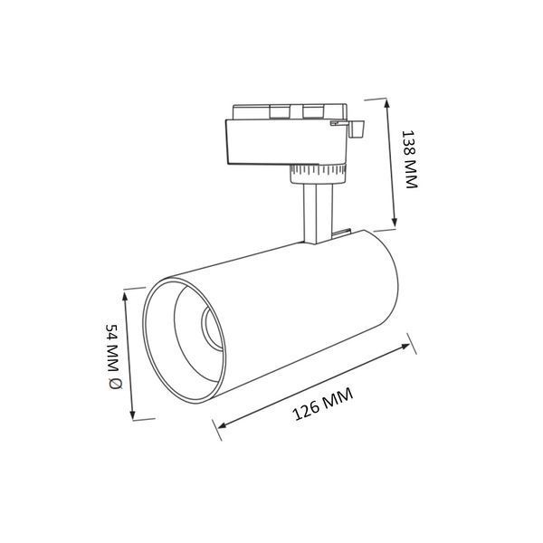 Трековий LED світильник 10W поворотний Horoz Electric металевий 3000K/4500K/6000K чорний IP20 BREMEN-10 018-031-1010-020 фото