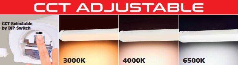Магистральный LED светильник&nbsp;40W&nbsp;Horoz Electric линейный с влагозащищенным корпусом&nbsp;3000K/4000K/6500К белый IP65&nbsp;SAILOR-40 3CCT 059-010-0040-010 фото